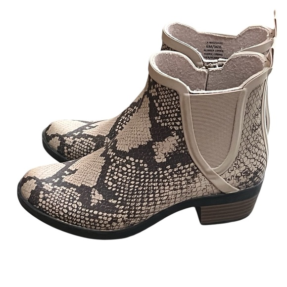 Lucky Brand Basel snake print rain boots - Picture 1 of 9